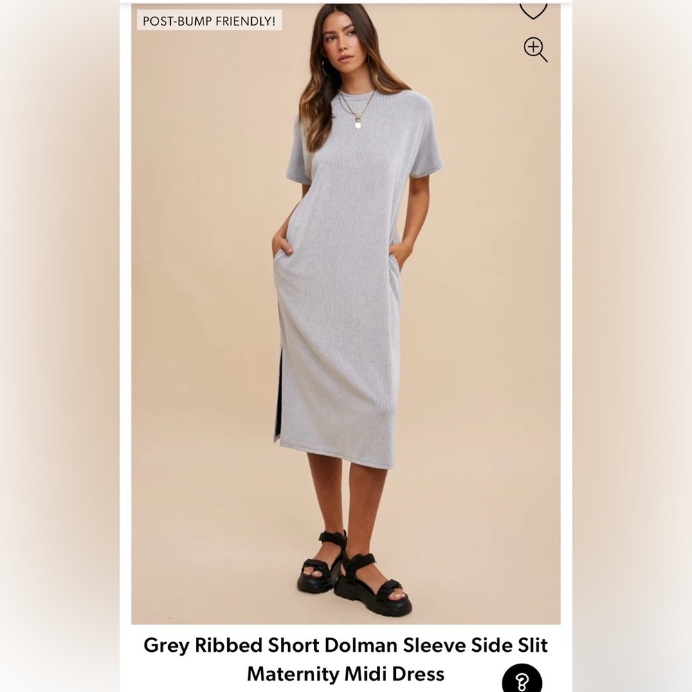 Gray Midi Dress